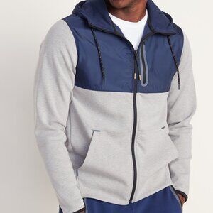 Old Navy | Water-Repellent Dynamic Fleece Zip Hoodie | Blue/Grey | Size S